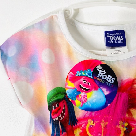 Trolls World Tour Pop Life 3D Graphic Tee NWT - Picture 3 of 5